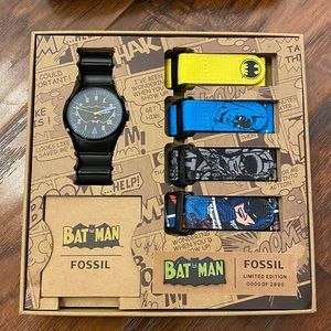 Batman x Fossil watch w/ different style bands